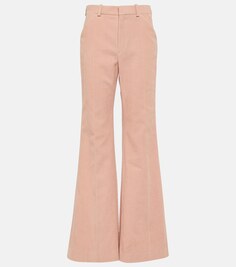 Расклешенные вельветовые брюки с высокой посадкой CHLOÉ, розовый Chloe
