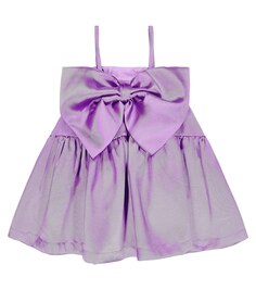 Атласное платье с бантом Caroline Bosmans, фиолетовый