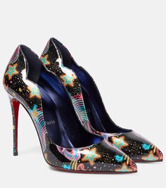Туфли-лодочки из лакированной кожи с принтом Hot Chick Christian Louboutin, разноцветный