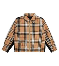 Куртка из хлопка в винтажную клетку Burberry, разноцветный