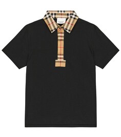 Рубашка поло из хлопка в клетку Vintage Check Burberry, разноцветный