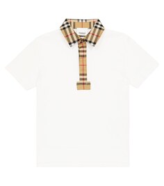 Рубашка поло из хлопка в клетку Vintage Check Burberry, разноцветный