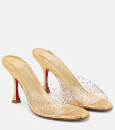 Декорированные мюли Degramule 85 Christian Louboutin, золотой