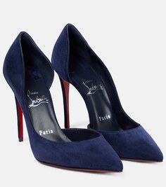 Замшевые туфли Iriza Christian Louboutin, синий