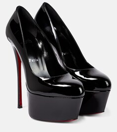 Кожаные туфли Dolly Alta 160 на платформе Christian Louboutin, черный