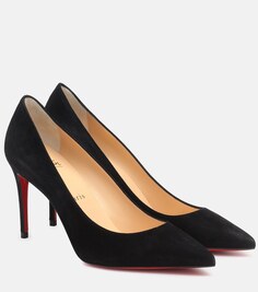 Замшевые туфли Kate 85 Christian Louboutin, черный