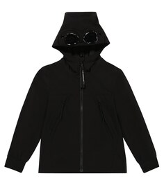 Куртка Goggle с высоким воротником C.P. COMPANY KIDS, черный