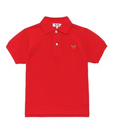 Рубашка поло из хлопка с логотипом Heart Comme des Garçons Play, красный