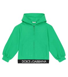 Хлопковая толстовка Dolce&amp;Gabbana, зеленый