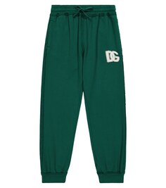 Хлопковые спортивные штаны Dolce&amp;Gabbana, зеленый