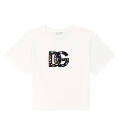 Футболка DG из хлопкового джерси Dolce&amp;Gabbana, белый
