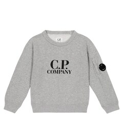 Толстовка из хлопка с логотипом C.P. COMPANY KIDS, серый