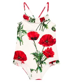 Цветочный купальник Dolce&amp;Gabbana, белый