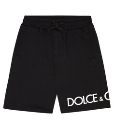 Хлопковые шорты-бермуды с логотипом Dolce&amp;Gabbana, черный