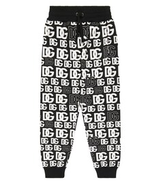Спортивные брюки из хлопкового джерси с логотипом Dolce&amp;Gabbana, черный