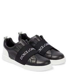 Кожаные кроссовки Dolce&amp;Gabbana, белый