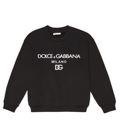 Толстовка из хлопкового джерси с логотипом Dolce&amp;Gabbana, черный