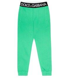 Спортивные брюки из хлопкового джерси с логотипом Dolce&amp;Gabbana, зеленый