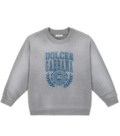 Толстовка из хлопка с логотипом Dolce&amp;Gabbana, серый