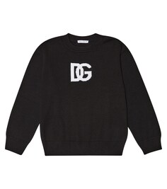Шерстяной свитер с логотипом Dolce&amp;Gabbana, черный