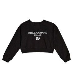 Толстовка из хлопка с логотипом Dolce&amp;Gabbana, черный