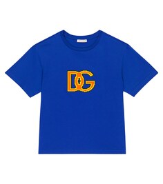 Хлопковая футболка с логотипом Dolce&amp;Gabbana, синий