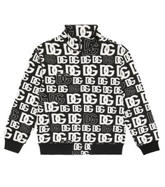 Спортивная куртка из хлопка с логотипом Dolce&amp;Gabbana, черный