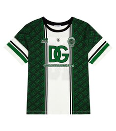 Хлопковая футболка с логотипом Dolce&amp;Gabbana, зеленый