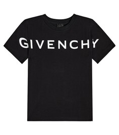 Футболка из хлопкового джерси Givenchy Kids, черный