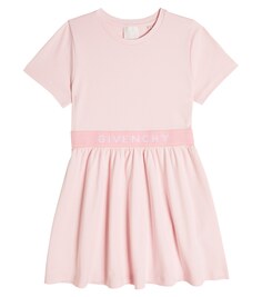 Платье из хлопкового джерси Givenchy Kids, розовый
