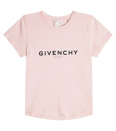 Футболка из хлопкового джерси Givenchy Kids, розовый