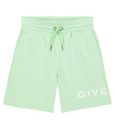 Шорты на шнуровке Givenchy Kids, зеленый