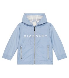Куртка с капюшоном и логотипом Givenchy Kids, синий