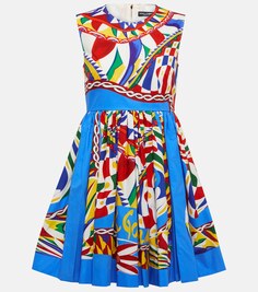 Мини-платье Carretto из хлопка DOLCE&amp;GABBANA, разноцветный