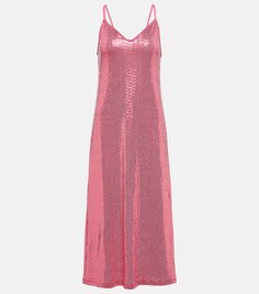 Платье-комбинация с пайетками DODO BAR OR, розовый