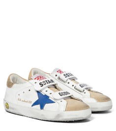 Кожаные кроссовки Old School Golden Goose, белый