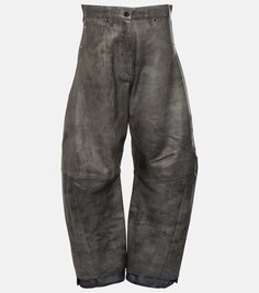Кожаные брюки Matan с высокой посадкой DODO BAR OR, черный