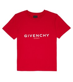 Хлопковая футболка с логотипом Givenchy Kids, красный