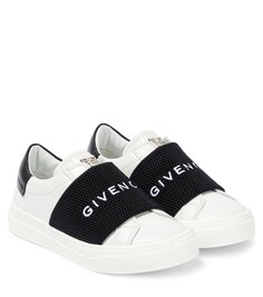 Кожаные кроссовки с логотипом Givenchy Kids, белый