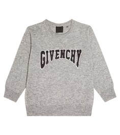 Свитер из шерсти и кашемира с логотипом Givenchy Kids, серый