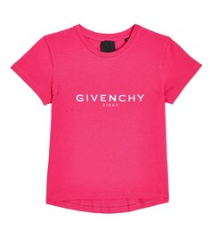 Хлопковая футболка с логотипом Givenchy Kids, розовый
