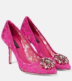 Декорированные кружевные туфли Belucci Dolce&amp;Gabbana, розовый