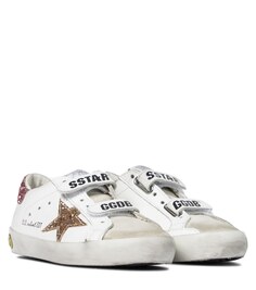 Кожаные кроссовки Old School Golden Goose, белый