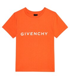 Хлопковая футболка с логотипом Givenchy Kids, красный