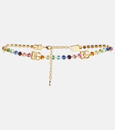 Украшенный ремень с цепочкой Dolce&amp;Gabbana, разноцветный
