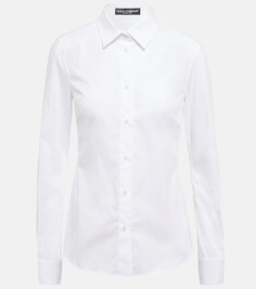Рубашка из хлопкового поплина DOLCE&amp;GABBANA, белый