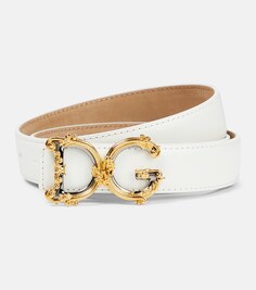 Ремень с логотипом DG Dolce&amp;Gabbana, белый