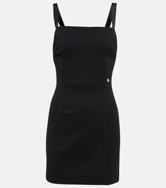 Приталенное мини-платье с квадратным вырезом DOLCE&amp;GABBANA, черный