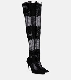 Сапоги выше колена Dolce&amp;Gabbana, черный