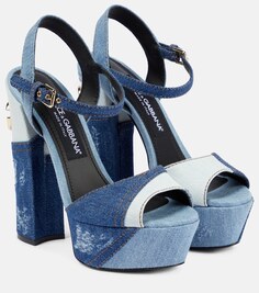 Джинсовые босоножки Keira на платформе Dolce&amp;Gabbana, синий